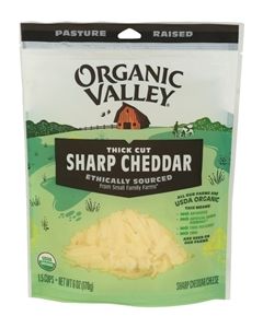 Organic Valley Shredded Sharp Cheddar Cheese (6oz