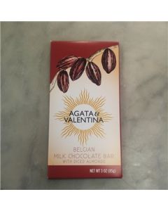 A&V Belgian Diced Almond Milk Chocolate Bar (3oz.)