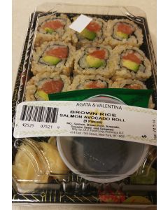 Brown Rice Salmon Avocado (9Pc)