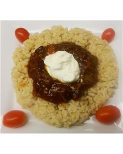 Turkey Chili with Brown Rice & Sour Cream