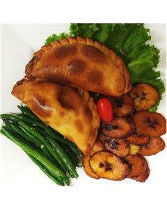 Beef Empanadas with Fried Plantains & String Beans