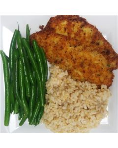 Panko Crusted Lemon Sole W/ Brwn Rice,String Bean