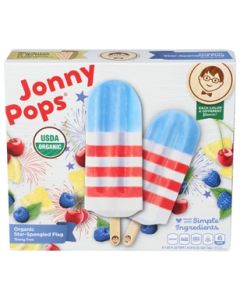 Jonnypops Organic Star Spangled Flag  Popsicles (14.8 oz)
