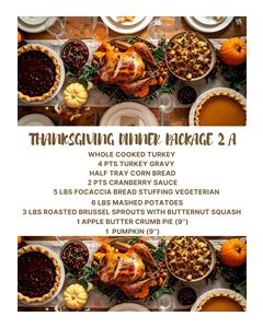 Thanksgiving Dinner Package 2A- (Serves 12 People)